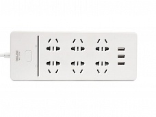 國標 智能Wi-Fi 遠程控制6位五孔帶3位USB排插 3C認證 CD98I-AK6X3UW